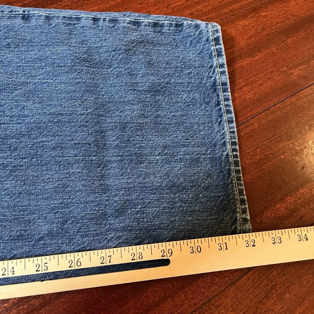 Polo Ralph Lauren Jeans Mens 50x32 Blue Medium Wash Fade Denim Fits 51x32 READ